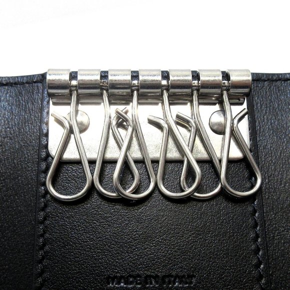 Celine Leather Key Case 6 Hooks Black - Picture 4 of 7